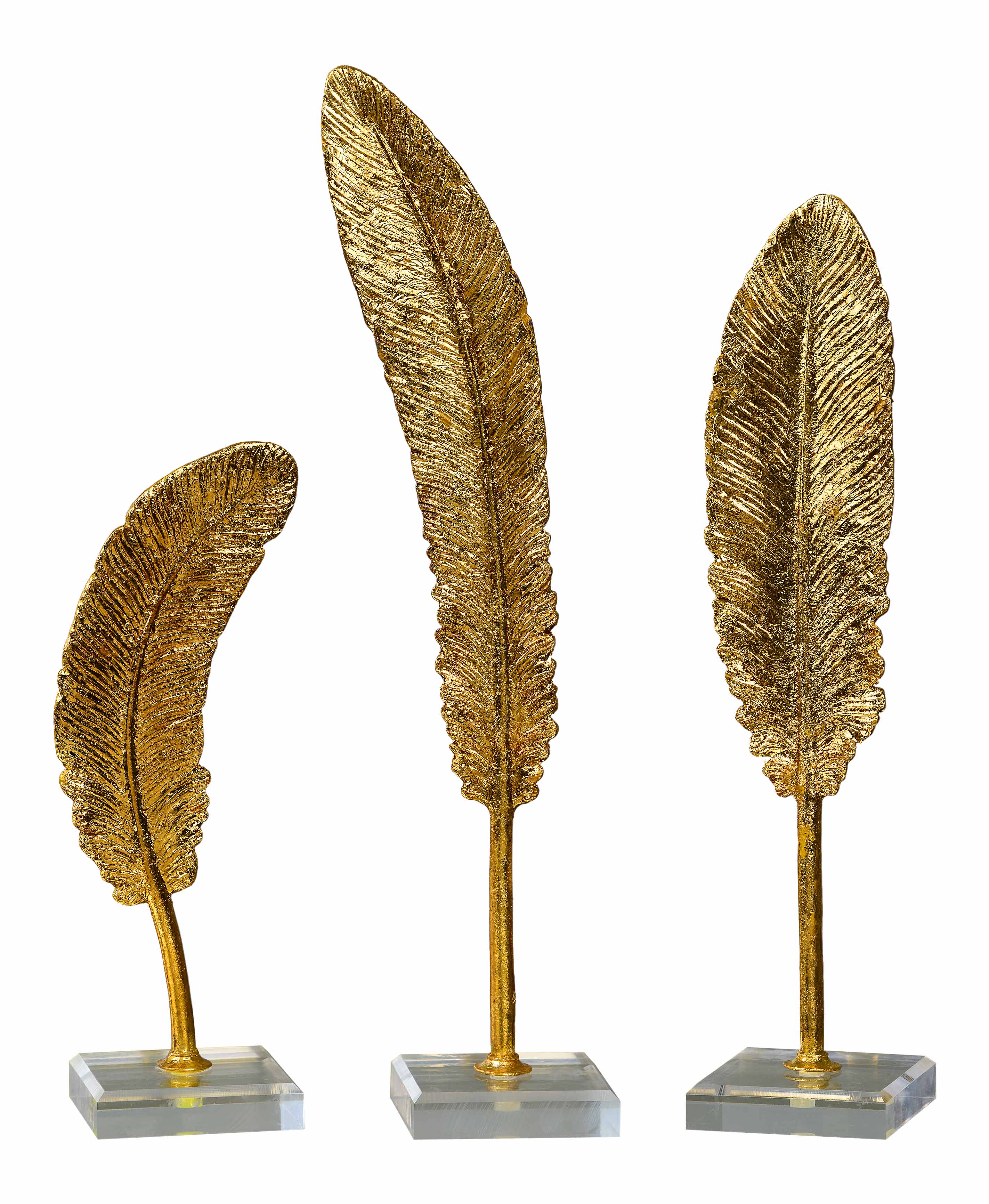 Picture of FEATHERS GOLD SCULPTURE 